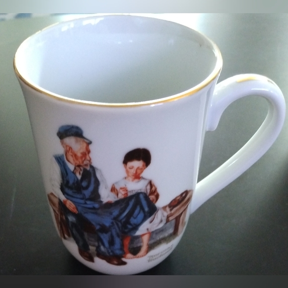 VGC Vintage 1982 Norman Rockwell Set Of Four Collector Mugs In Origional Box - Picture 3 of 9